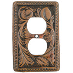Tooled Leather Outlet Cover
