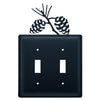 Wrought Iron Pinecone Double Switch Cover