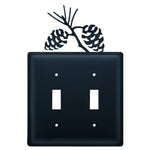 Wrought Iron Pinecone Double Switch Cover