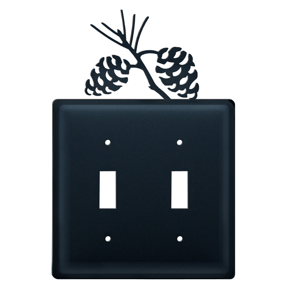 Wrought Iron Pinecone Double Switch Cover