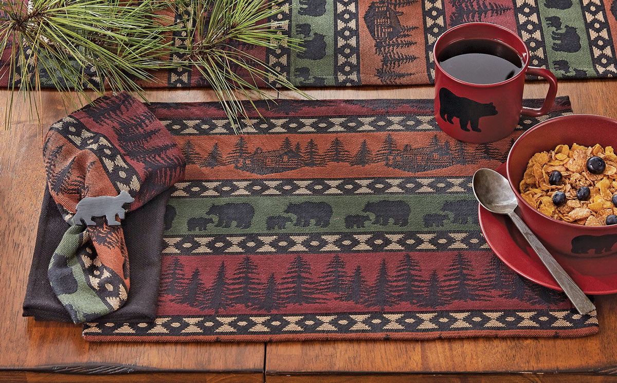 Mountain View Bear Placemats - Set of 4