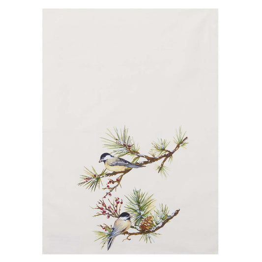 Black Winter Feathers Kitchen Towels - Set of 4