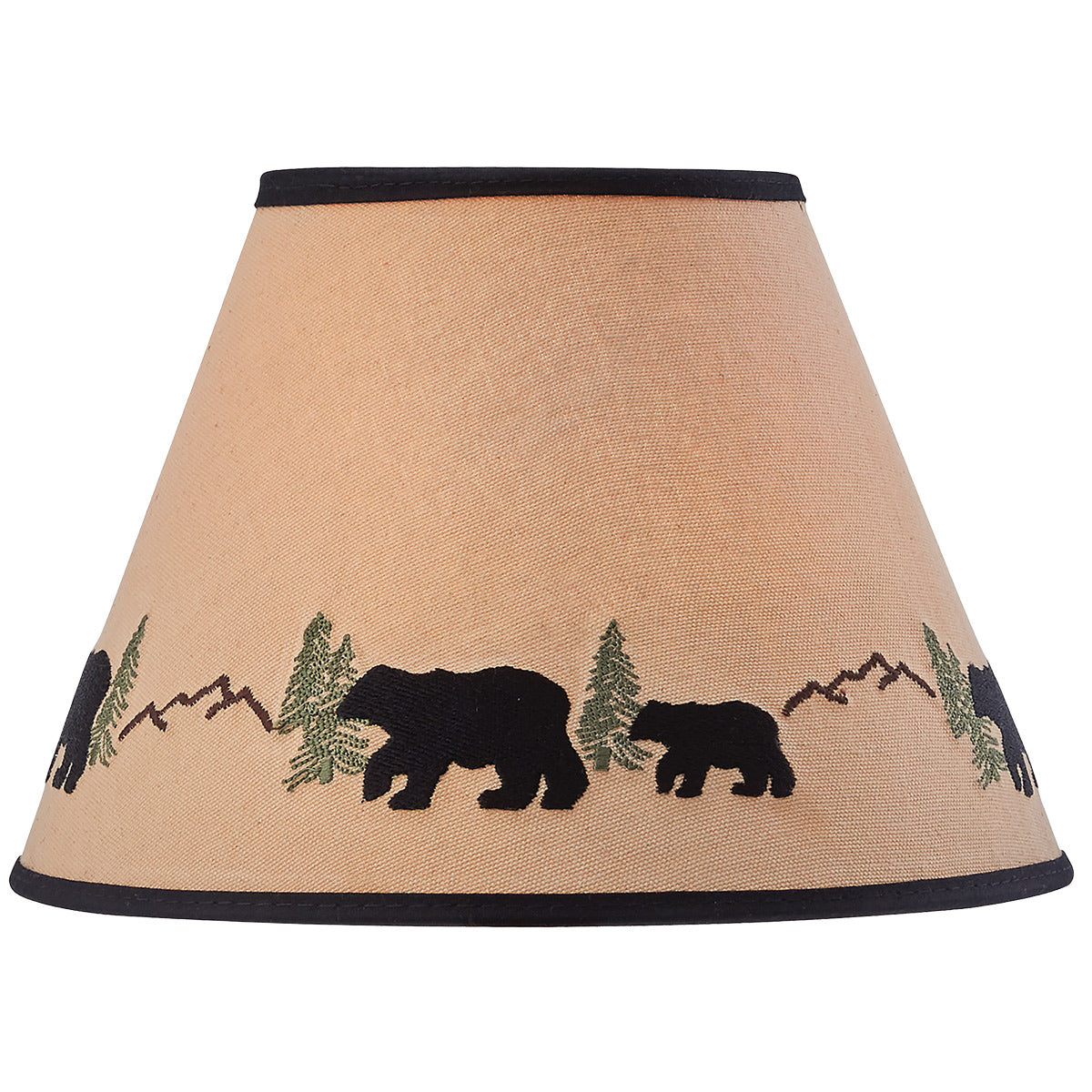 Wilderness Scene Embroidered Lampshade - 12 Inch