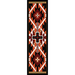 Rustic Cross Black Southwestern Rug - 2 x 8