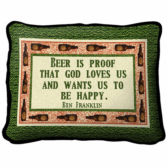 Beer is Proof Pillow Cover