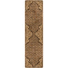 Tooled Leather Scroll & Weave Rug - 2 x 8