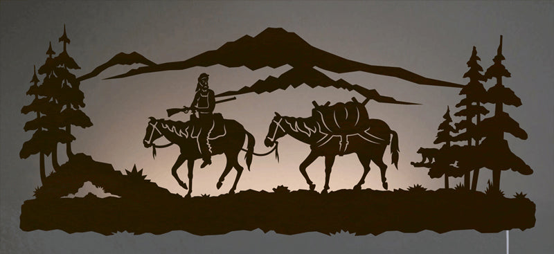 Pack Horse Back Lit Wall Art