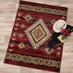 Crimson Ridge Southwestern Rug - 8 x 10