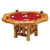 Cedar Poker Table with Log Base