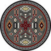 Double Cross Rug - 8 Ft. Round