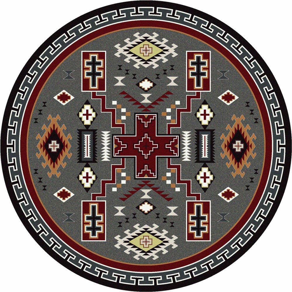 Double Cross Rug - 8 Ft. Round