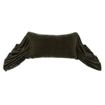 Green Velvet Long Ruffled Pillow - OUT OF STOCK UNTIL 08/05/2026