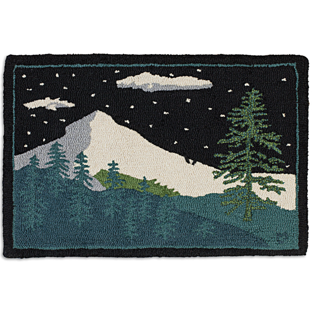 Snow Woods Hooked Wool Accent Rug - 2 x 3