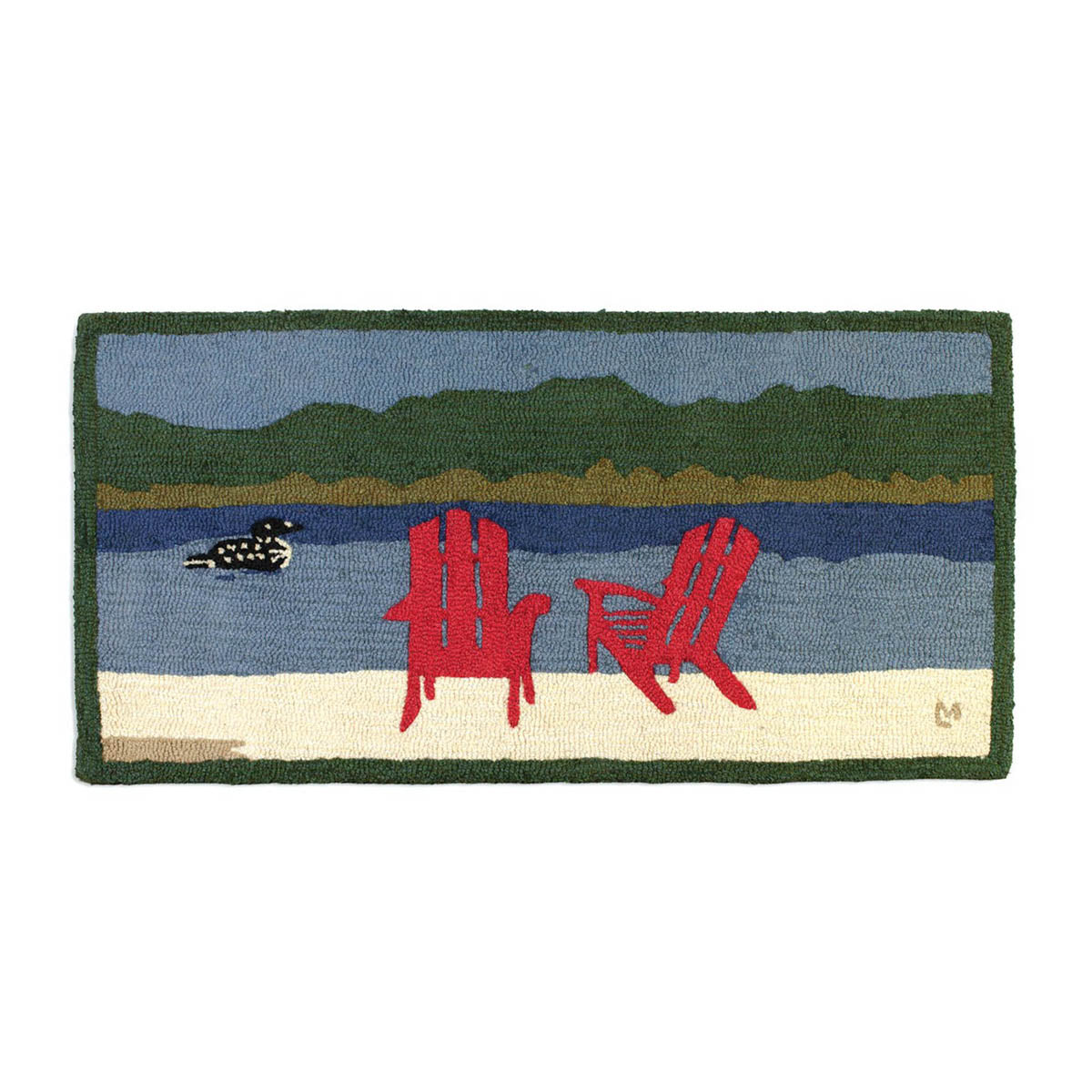 Loon Lake Chairs Hooked Wool Rug