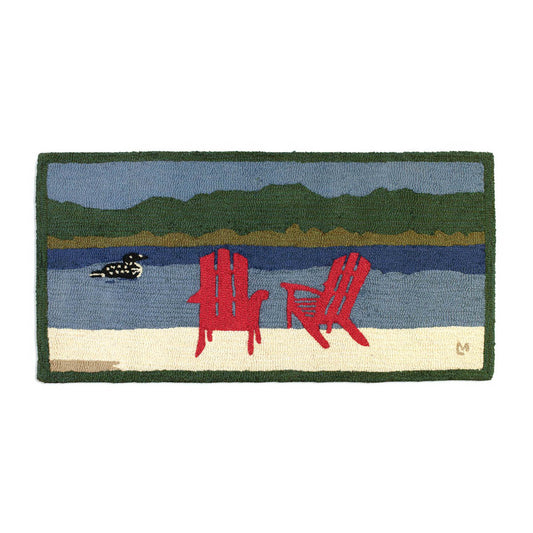 Loon Lake Chairs Hooked Wool Rug