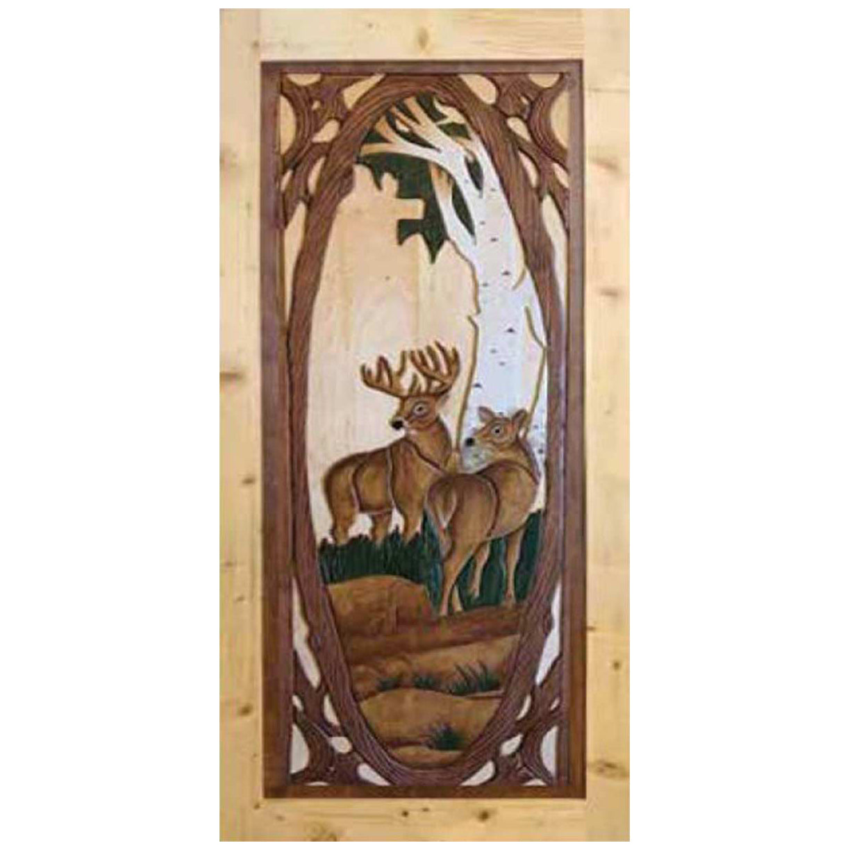 Woodland Deer Solid Pine Door - OUT OF STOCK UNTIL 06/23/2026