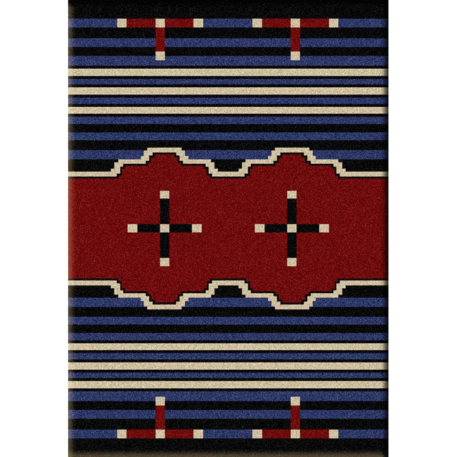 Big Chief Blue Rug - 3 x 4