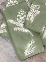 Sage Pinecones Hand Towel