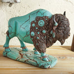 Turquoise Spirit Buffalo Sculpture - Medium