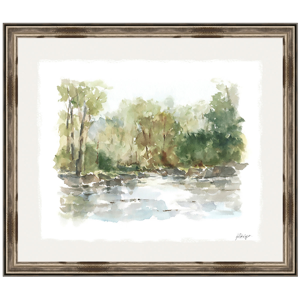 Watercolor Creek II Canvas Art