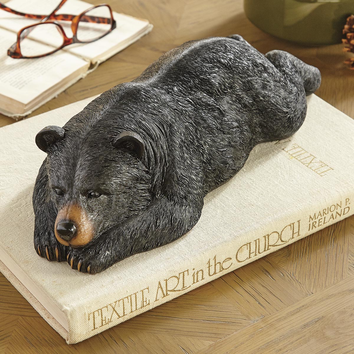 Lazy Black Bear Sculpture - Large
