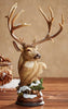 Snowy Mule Deer Sculpture