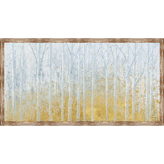 Silver Forest View Framed Canvas - OVERSTOCK