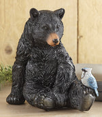 Bear & Blue Bird Sculpture