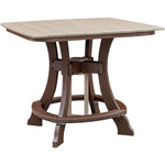 Beckett Counter Height Square Table - Weatherwood & Brown