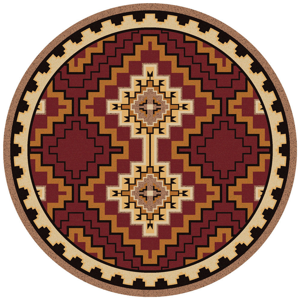 Council Fire Southwestern Rug - 8 Ft. Round