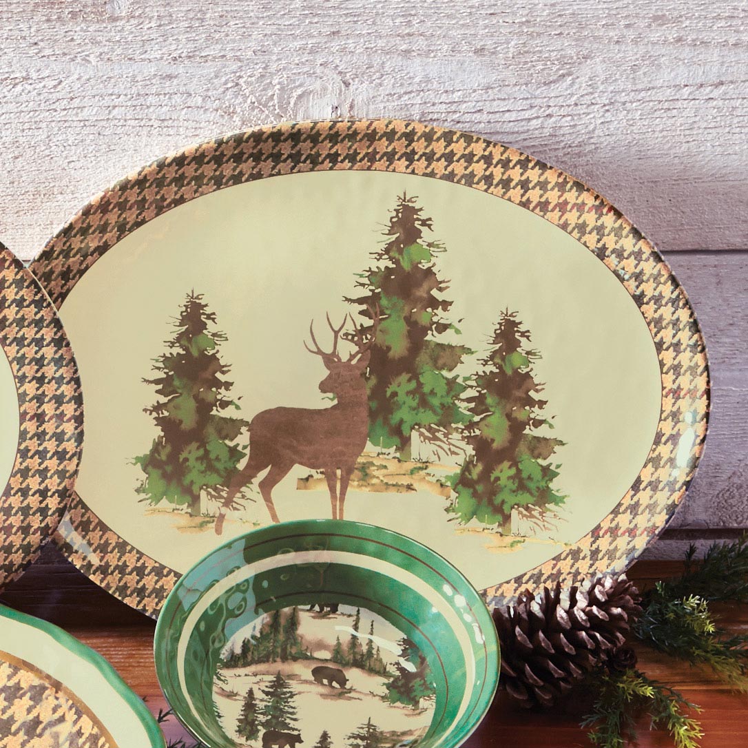 Aspen Heights Wildlife Melamine Serving Platter