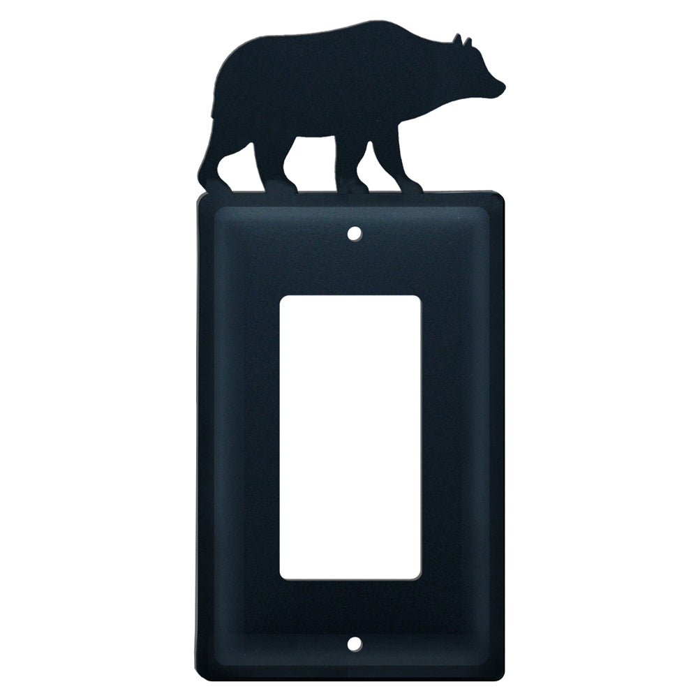 Wrought Iron Bear Single GFI Cover