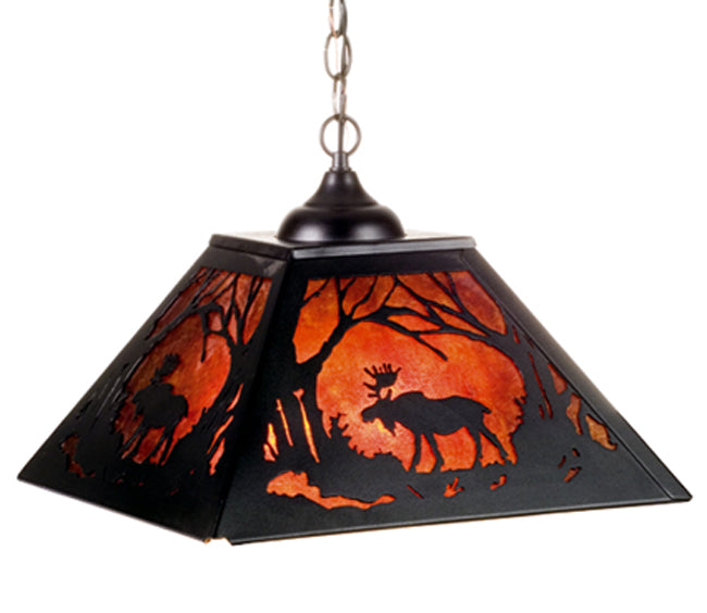 Moose Pendant Light - 22.5 Inch Blk/AM