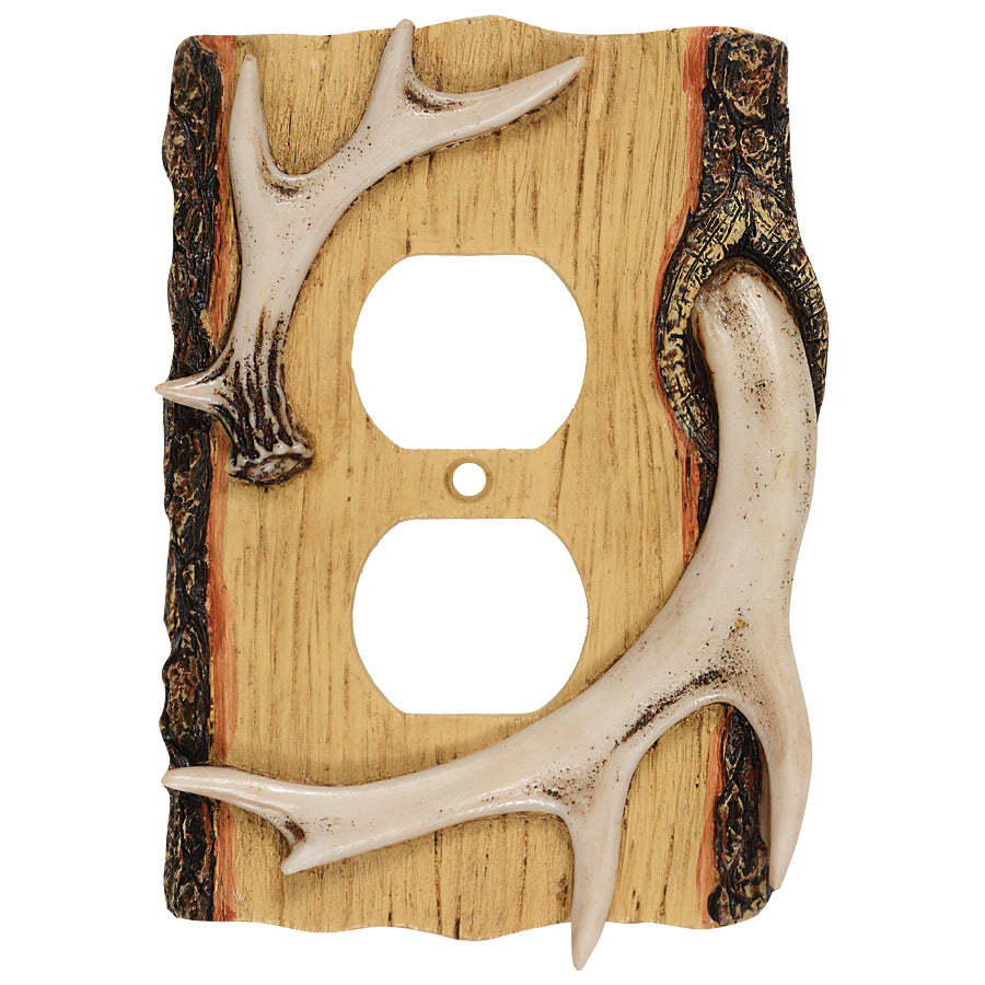 Antler & Wood Outlet Cover