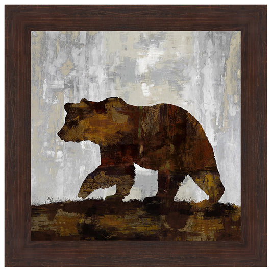 Bear Silhouette Framed Print