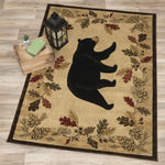 Maple Ridge Black Bear Rug - 5 x 7
