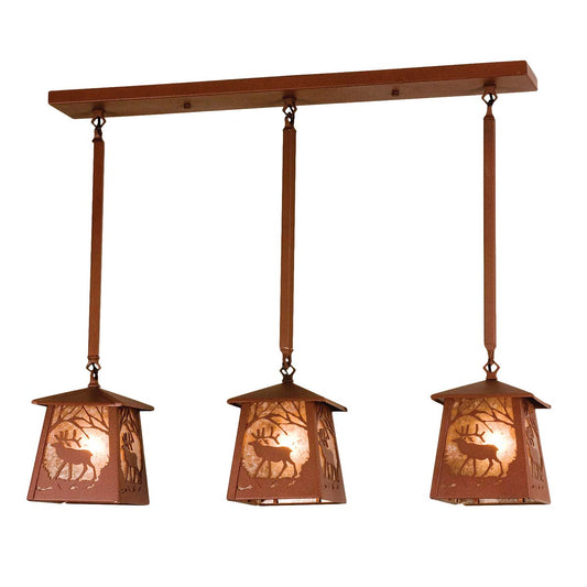 Sunrise Elk 3-Light Island Pendant