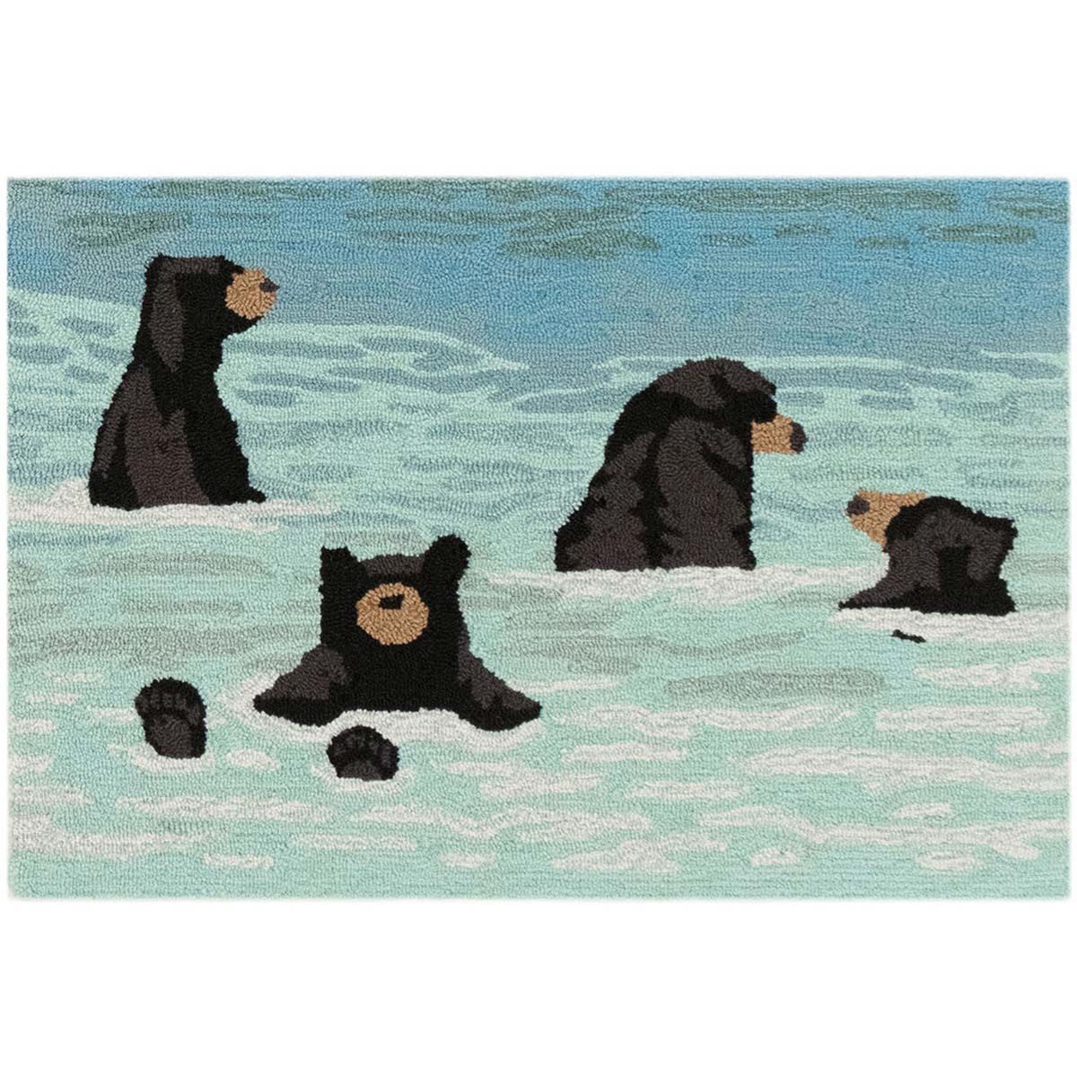 Splashing Bears Indoor/Outdoor Rug - 2 x 3