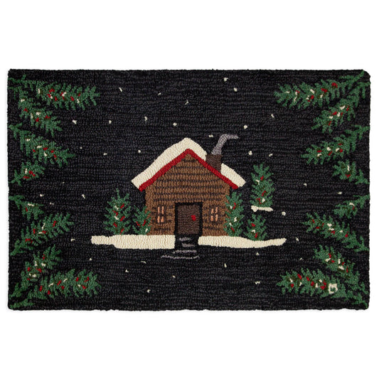 Quiet Cabin Hooked Wool Rug - 2 x 3