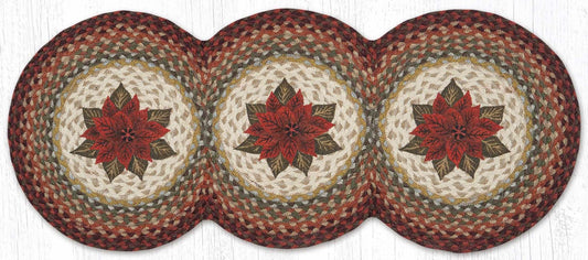 Poinsettia Bloom Tri-Circle Table Runner