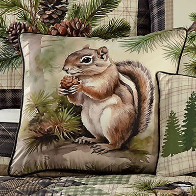 Pinecone Star Chipmunk Pillow