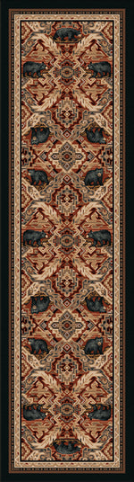 Black Bear Manor Rug - 2 x 8