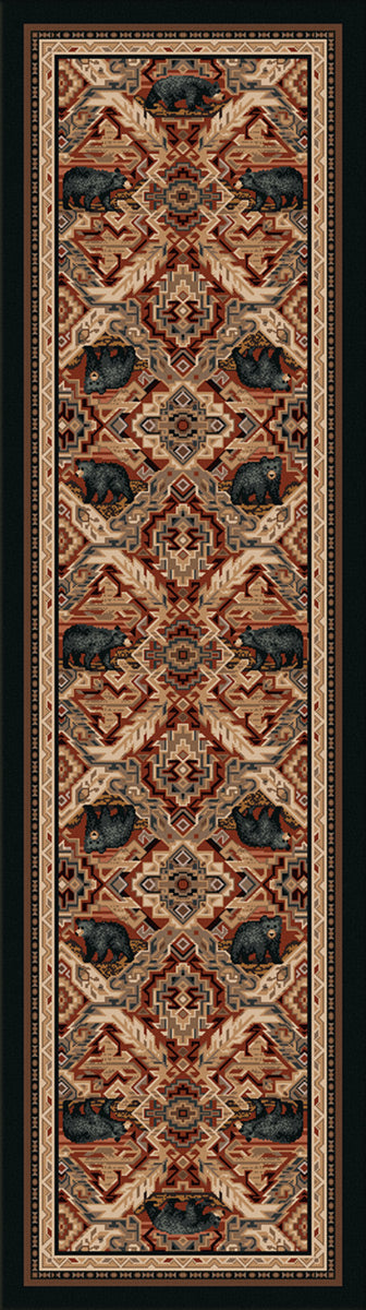 Black Bear Manor Rug - 2 x 8