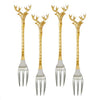 Gilded Antler Charm Forks - Set of 4