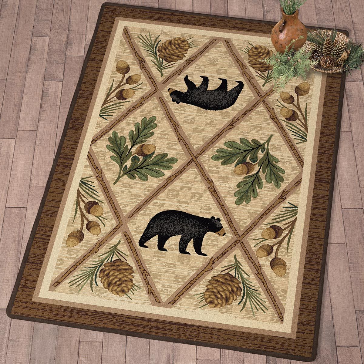 Nantahala Trails Bear Rug - 2 x 8