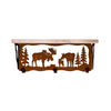 Moose Family 20 Inch Pine Hook Shelf