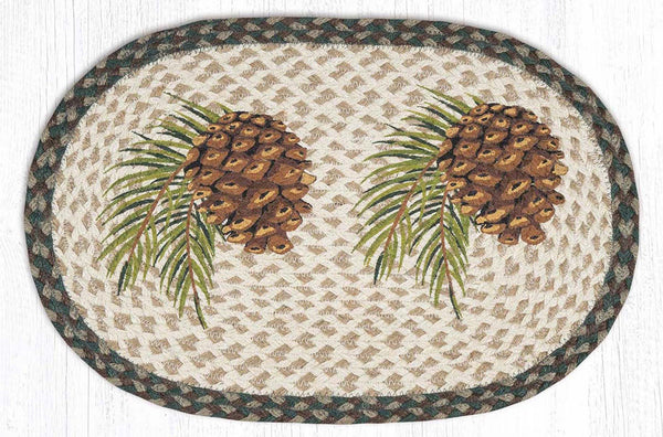 Pinecone Flourish Oval Placemats - Set of 2