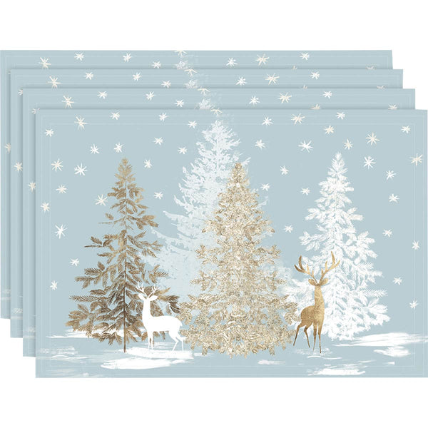 Woodland Snow Placemats - Set of 4
