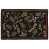 Elegant Pinecones Hooked Wool Rug - 2 x 3