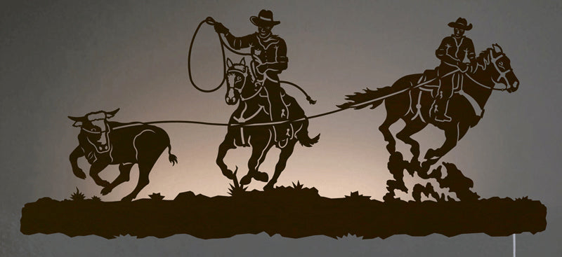 Team Roper Back Lit Wall Art